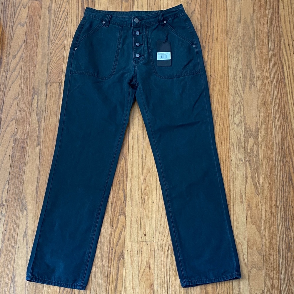 NWT MNML Locust and Wild Honey Heavy Ladan Fatigue Pants in Vintage Black